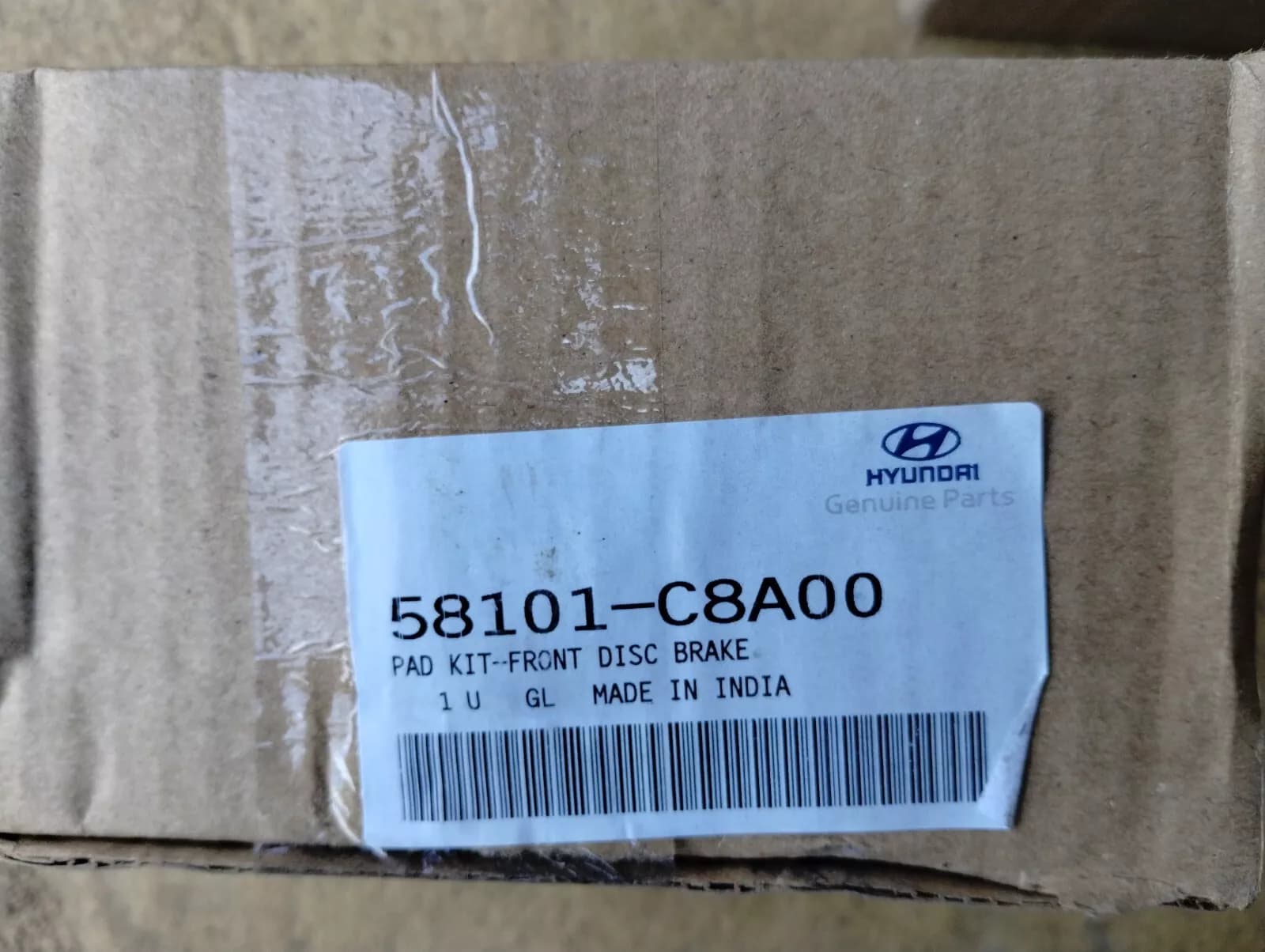 HYUNDAI original PAD KIT-FRONT DISC BRAKE No: 58101C8A00