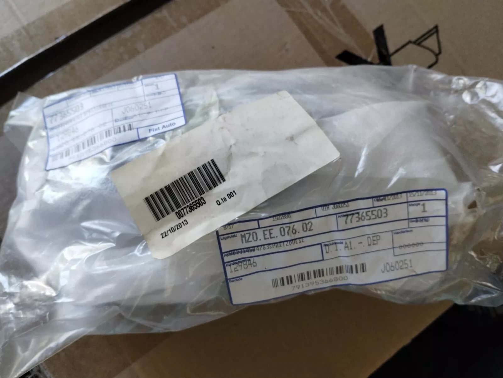 Genuine Fiat SPRINKLE, HEADLIGHT WIPER UNIT ITEMS No: 77365503