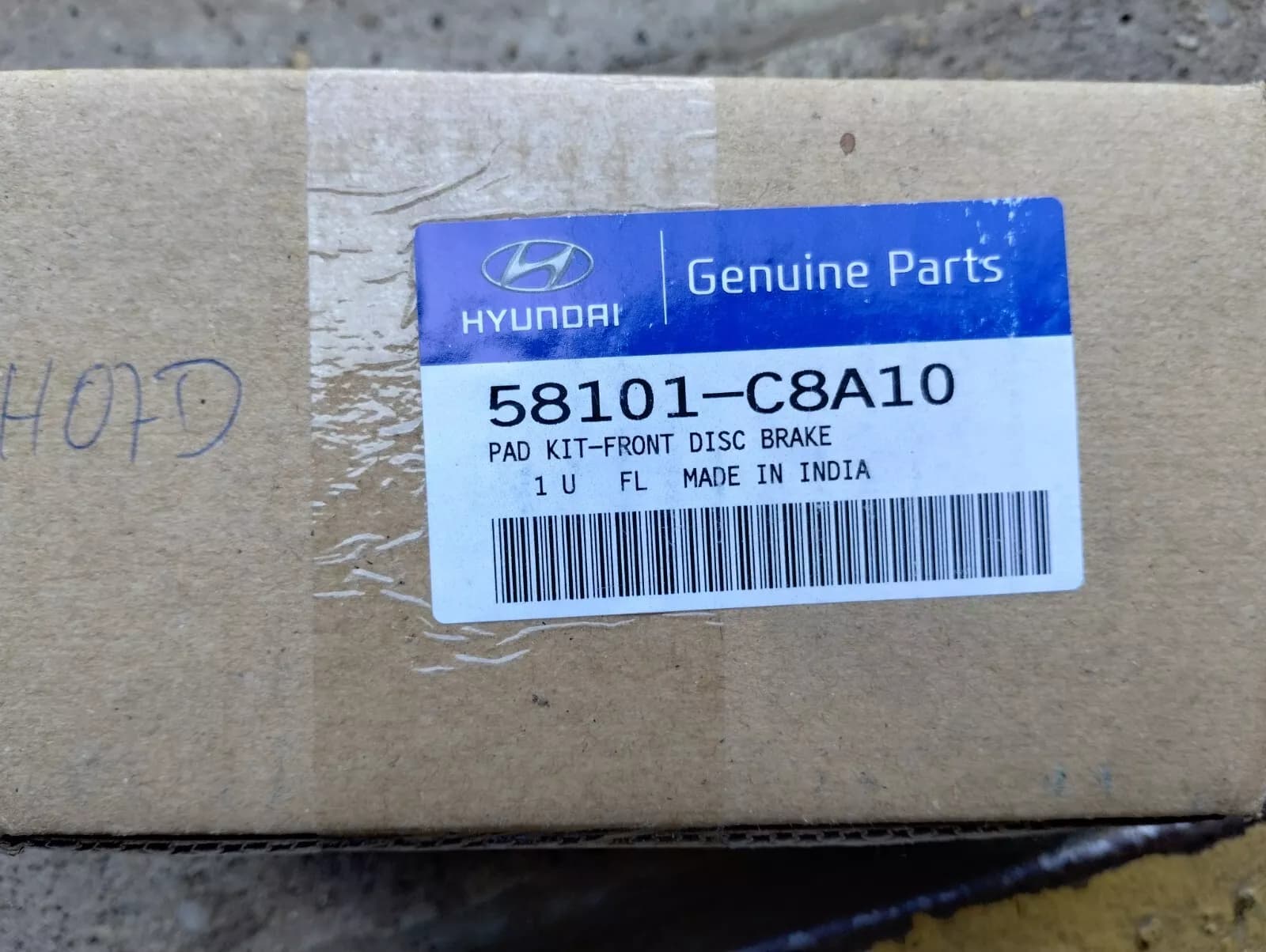 HYUNDAI Genuine PAD KIT-FRONT DISC BRAKE No : 58101C8A10