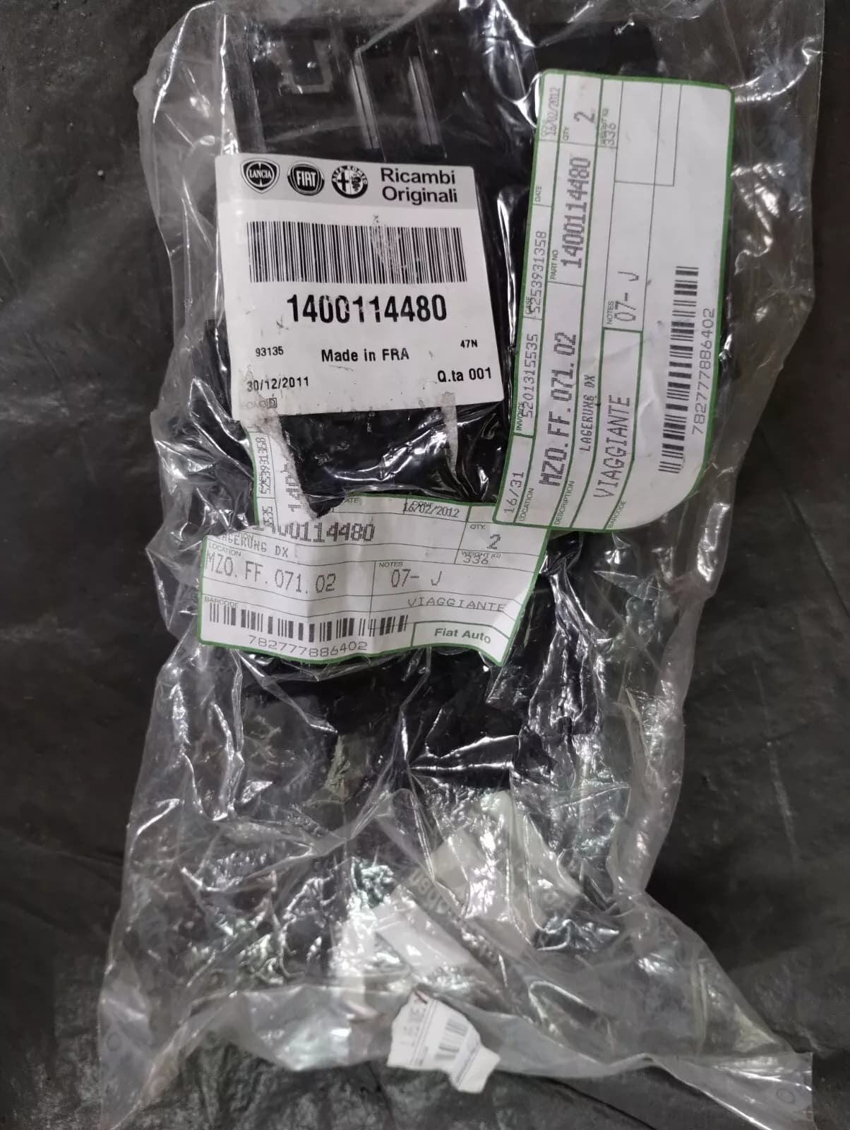 Genuine Fiat, Lancia, Alfa Romeo, Bumper holder support No: 1400114480