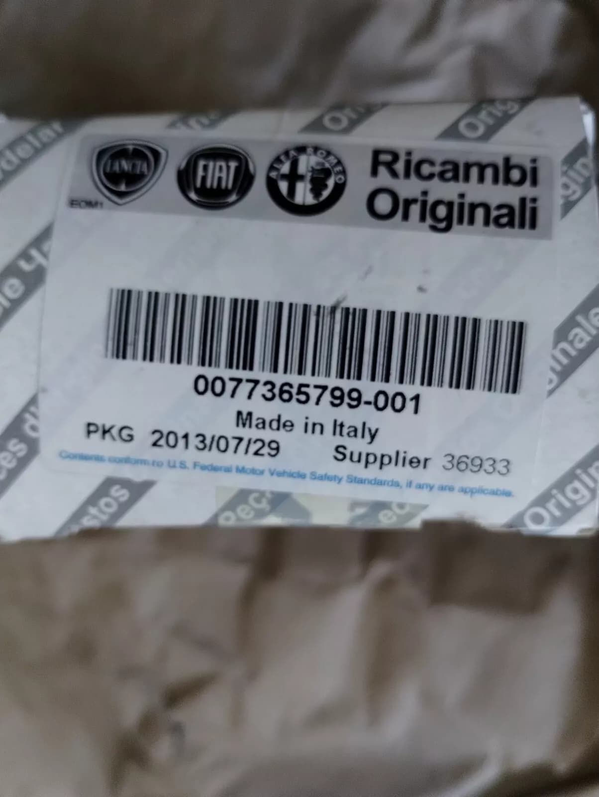 Genuine Fiat, Lancia, Alfa Romeo, KIT BRAKE No: 77365799