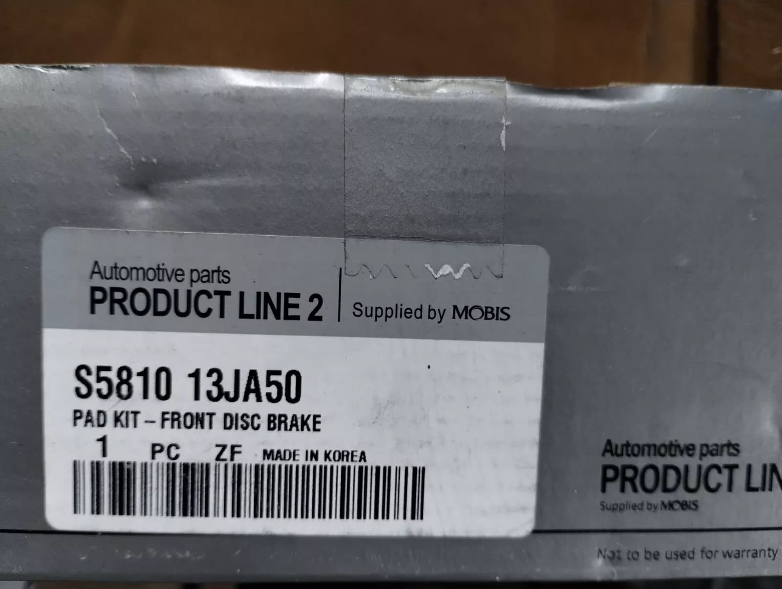MOBIS Original PAD KIT-FRONT DISC BRAKE No: S581013JA50