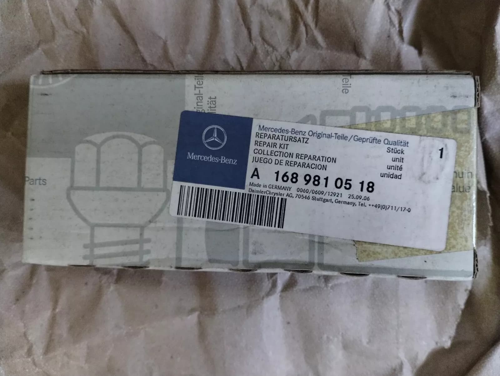 Genuine Mercedes traling arm bearing No: A1689810518