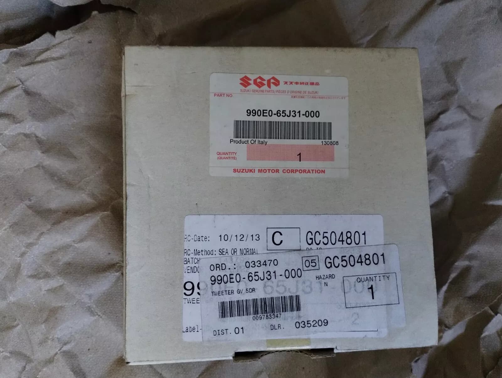 Genuine Suzuki TWEETER No: 990E0-65J31