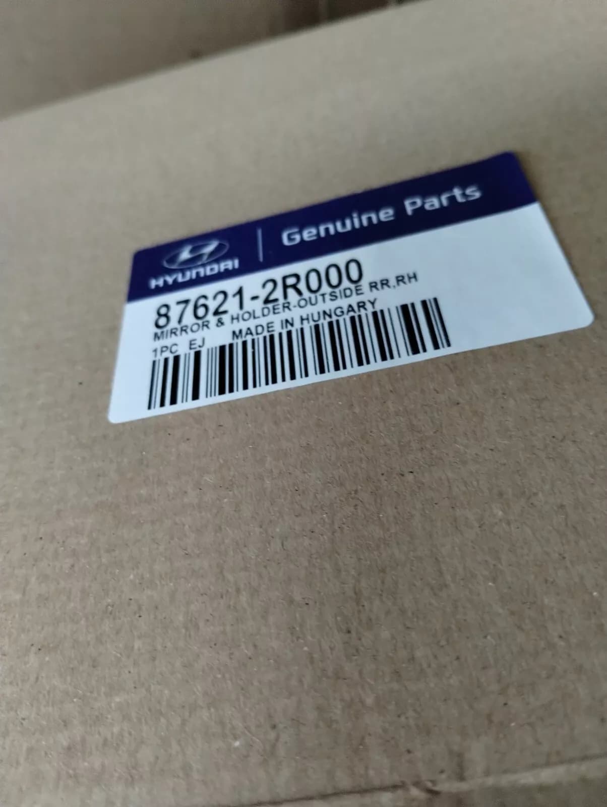 Genuine Hyundai MIRROR&HOLDER ASSY-O/S RR RH No : 87621-2R000