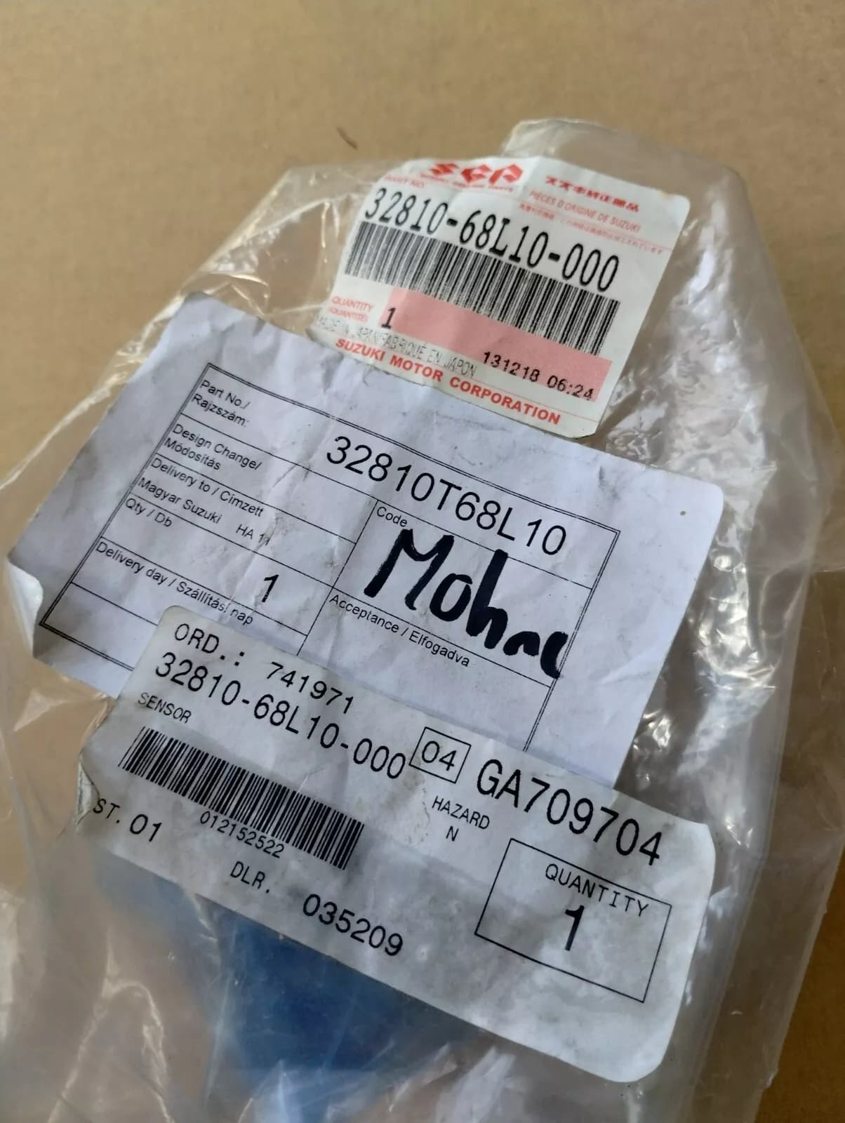 Genuine Suzuki, battery current sensor Nr: 32810-68L10