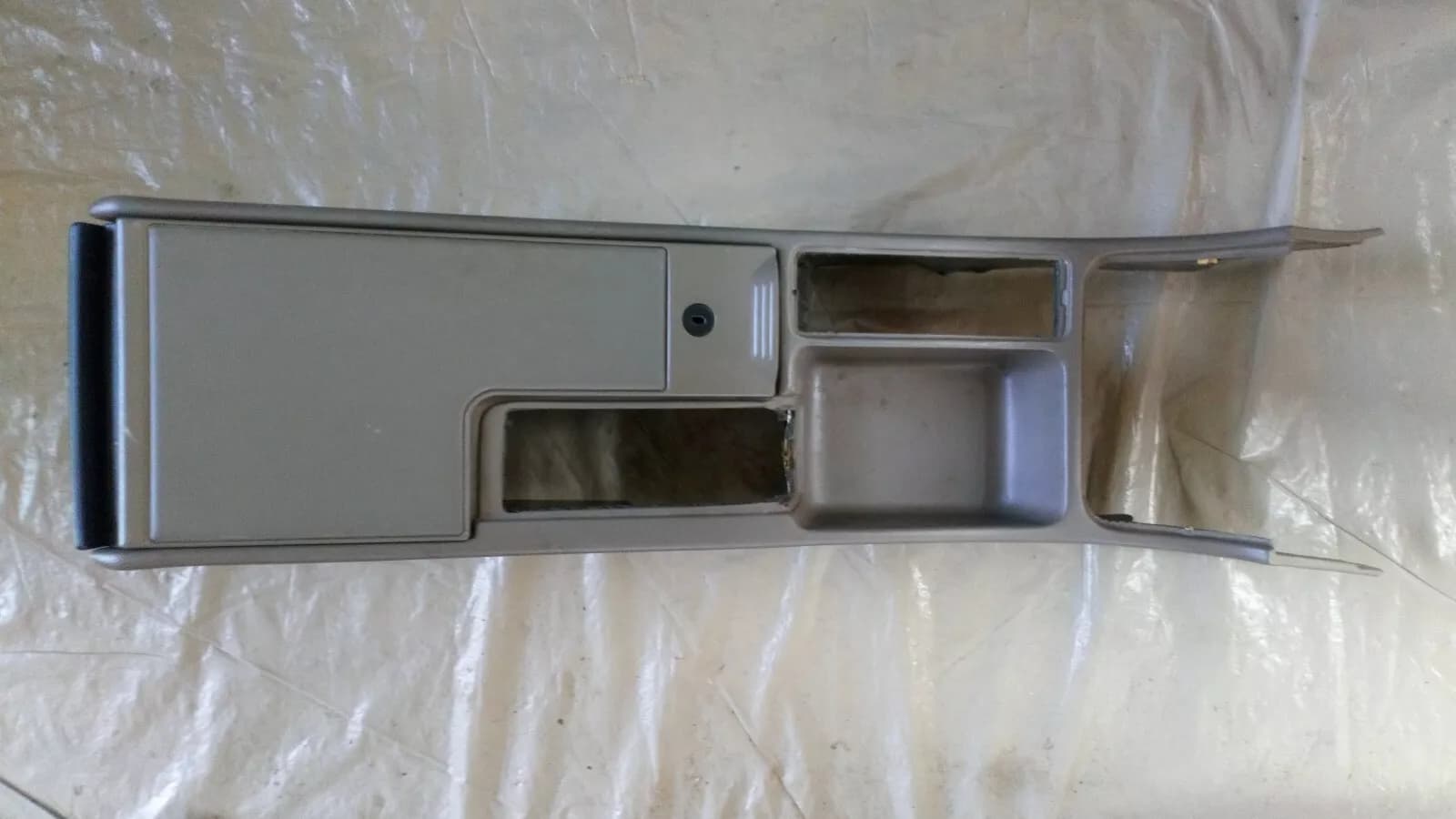 SAAB 9000 glove box center console beige