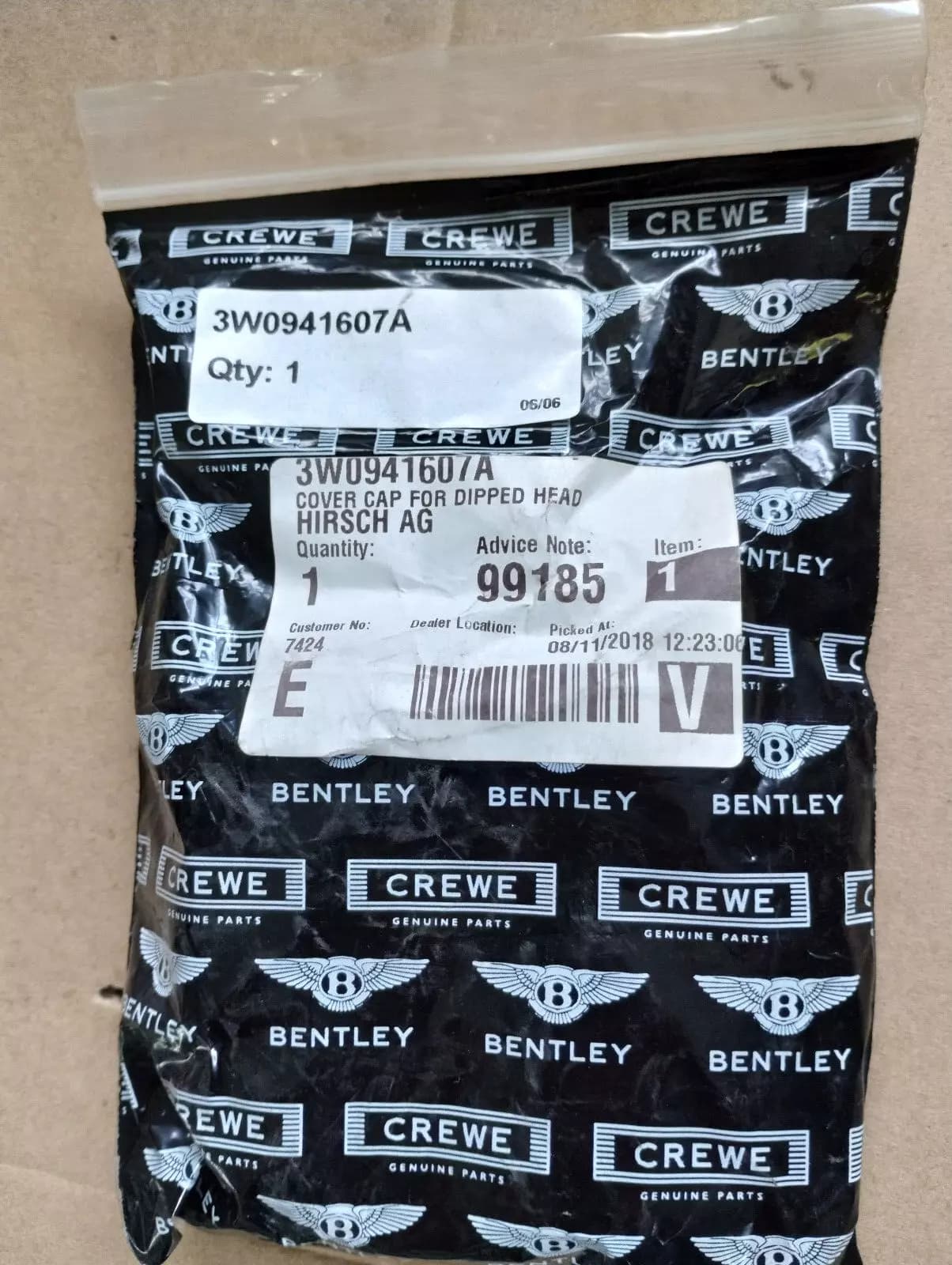 Bentley genuine CAPE INDICATOR LIGHT No:3W0941607A