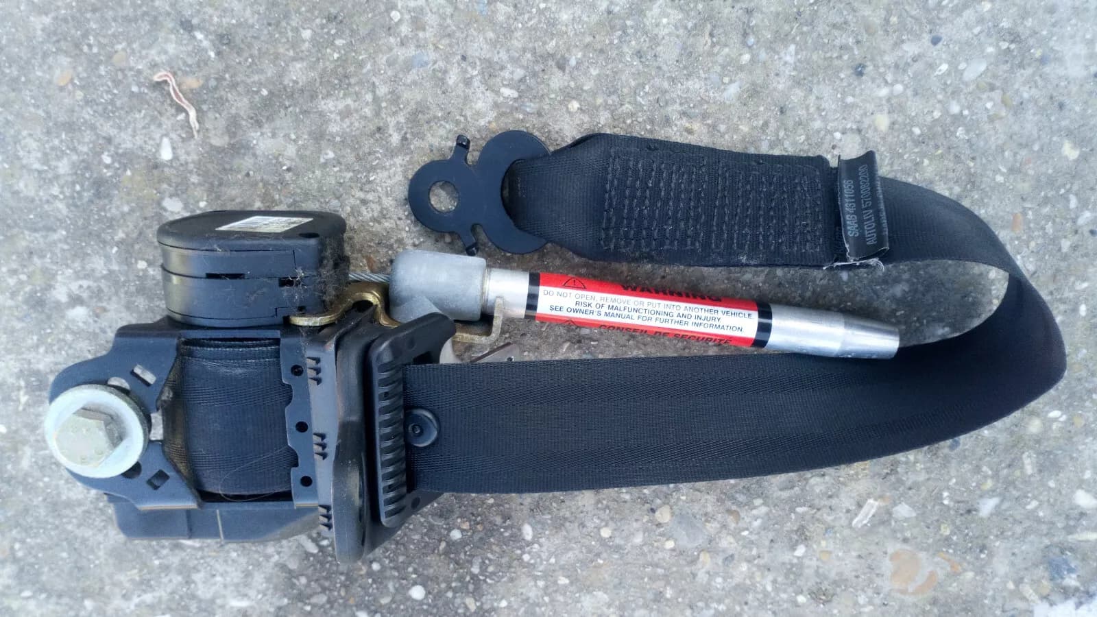 SAAB 9000 CSE, CDE, safety belt right part no: 4311056