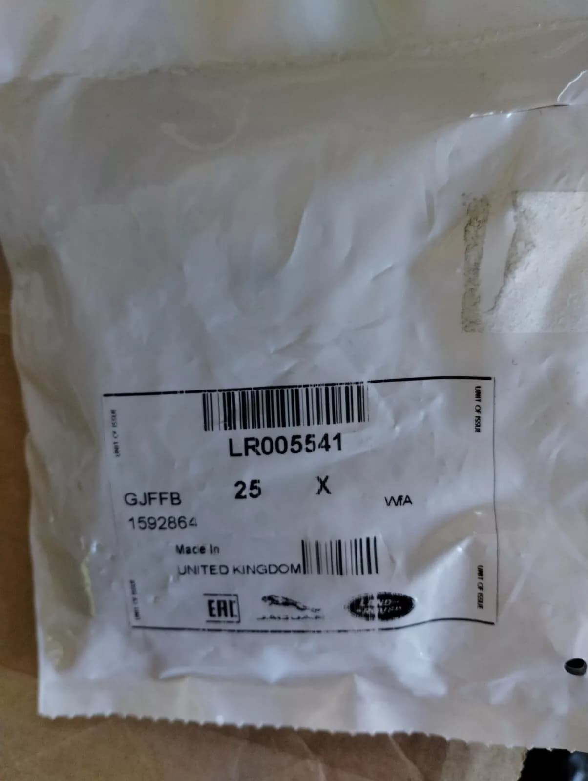 Genuine Jaguar, Land Rover, clip 25 pcs Nr: LR005541