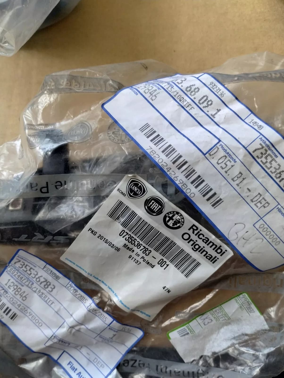 Genuine FIAT, Door handle Nr: 735536783