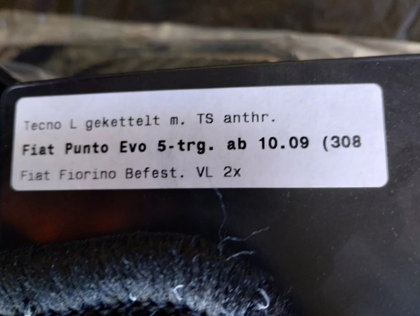 FIAT PUNTO EVO floor mats NR: 308