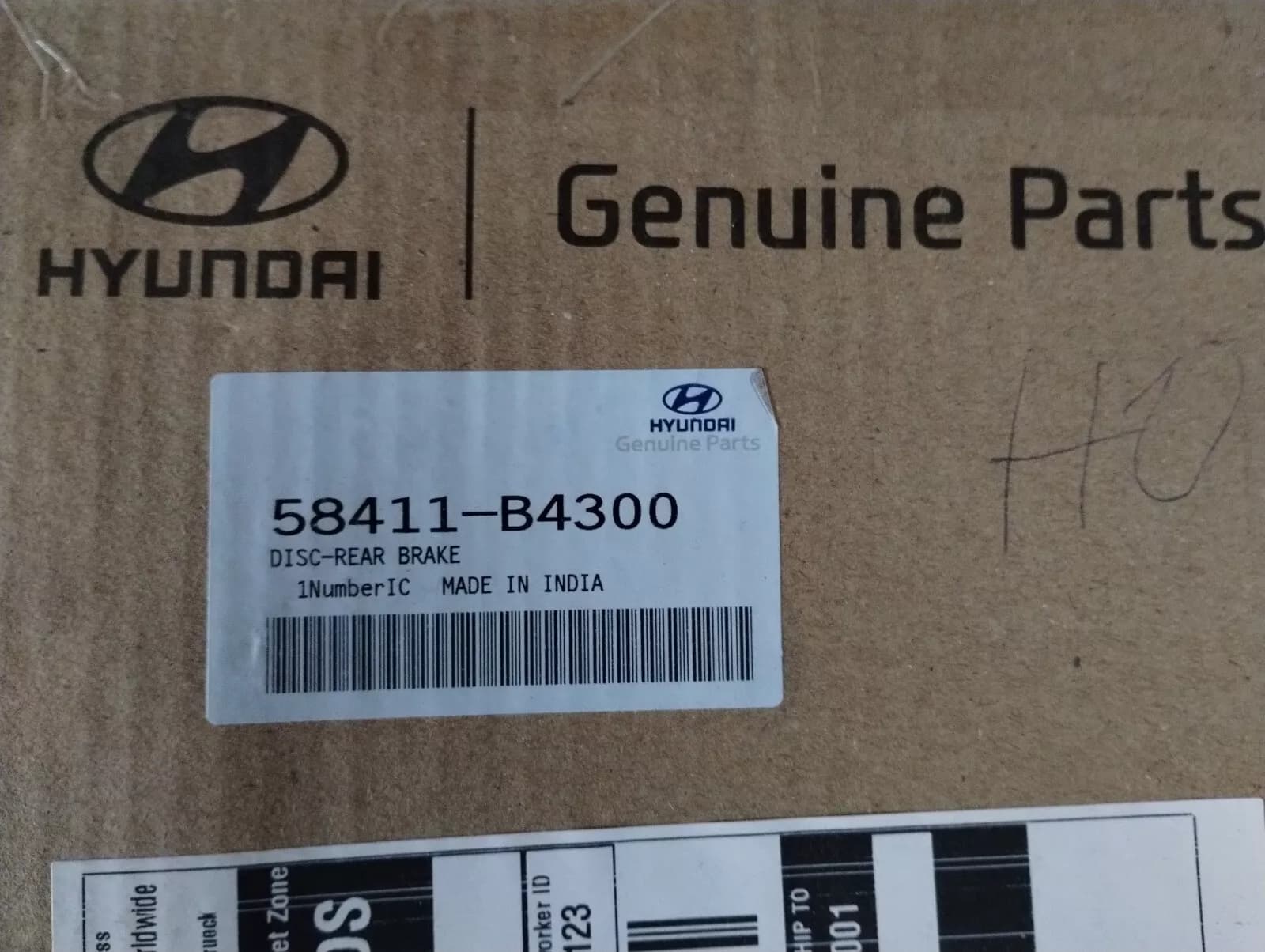 HYUNDAI Original DISC-REAR BRAKE 1pcs No : 58411B4300