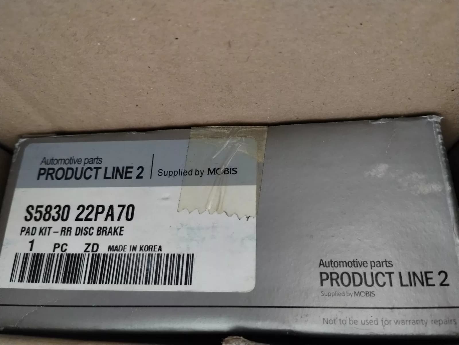 MOBIS Hyundai, KIA brake pads No: S583022PA70