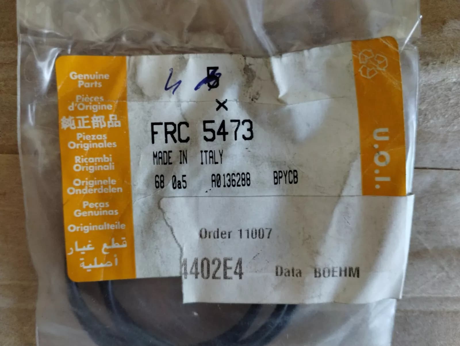 Genuine Jaguar, Land Rover, O ring 9 Pcs Nr: FRC5473