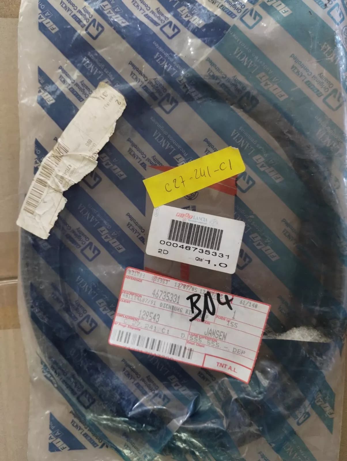 Genuine Fiat, Lancia, Alfa Romeo SEAL GASKET No: 46735331