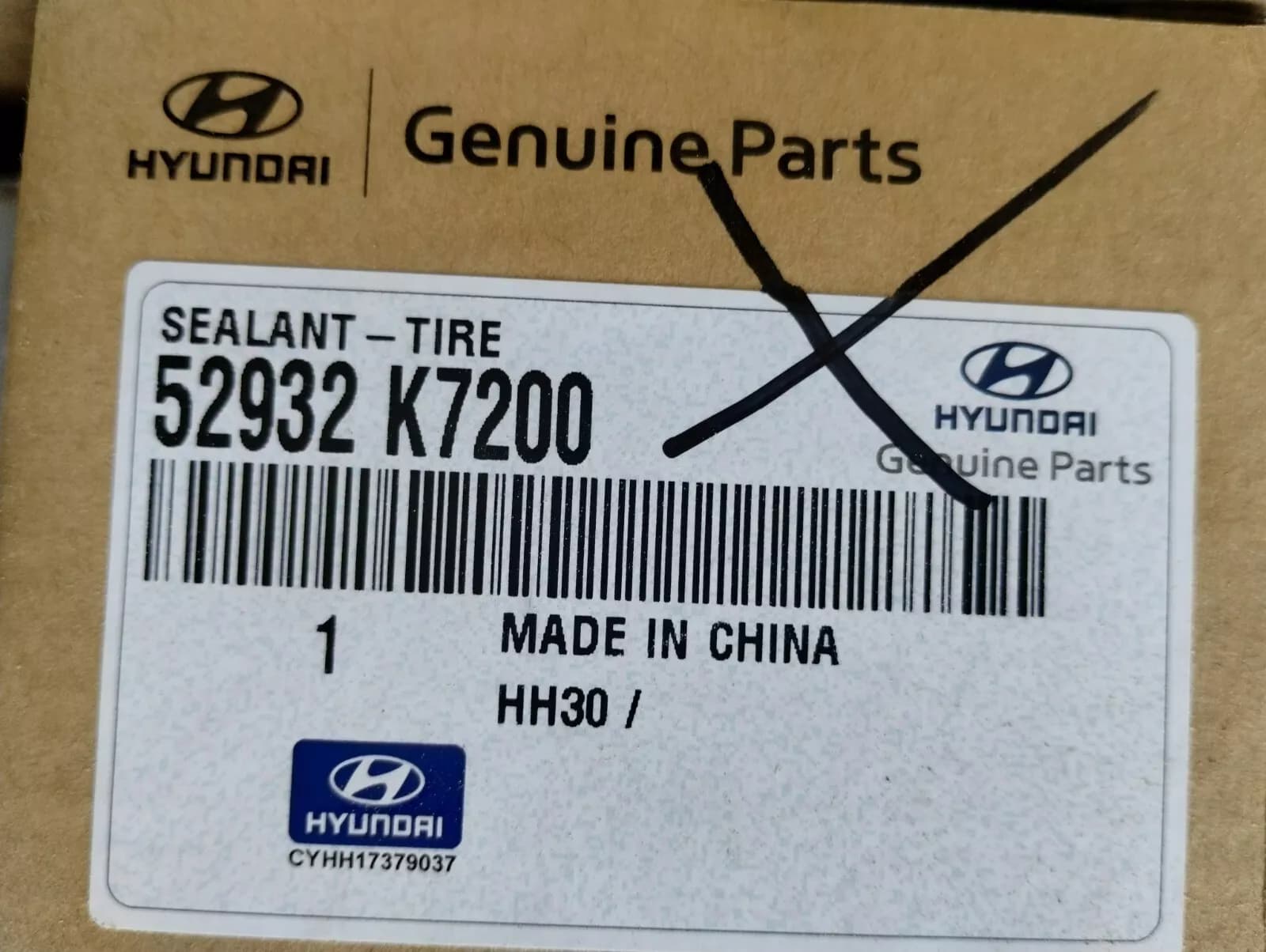 HYUNDAI Genuine SEALANT-TIRE No : 52932K7200