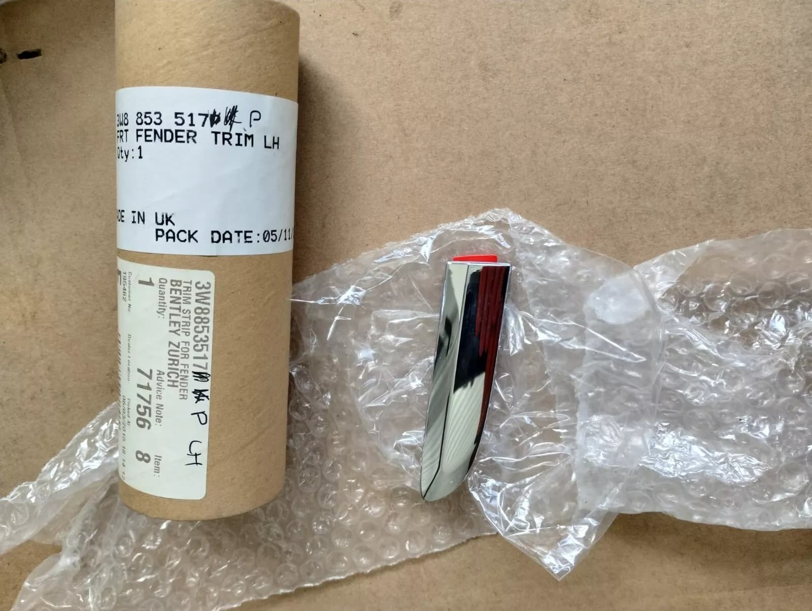 Bentley genuine trim strip No: 3W8853517P