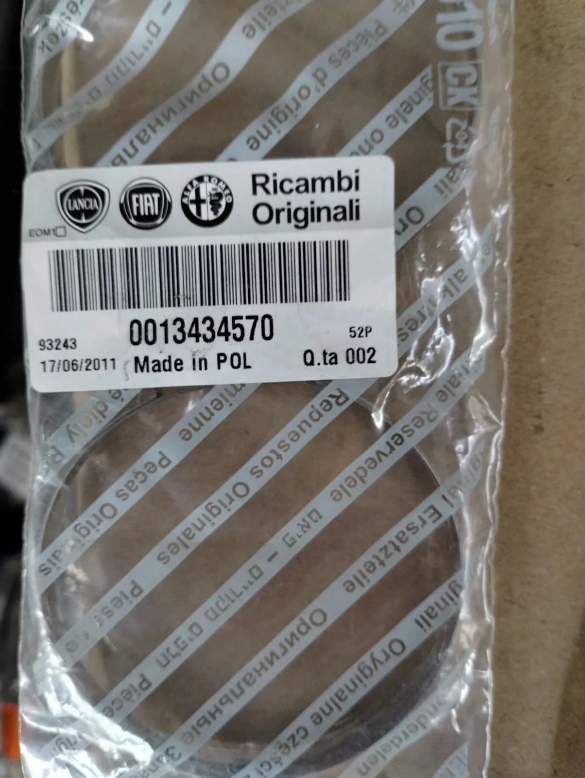 Genuine Fiat, Alfa Romeo clamp 9 pcs No: 13434570