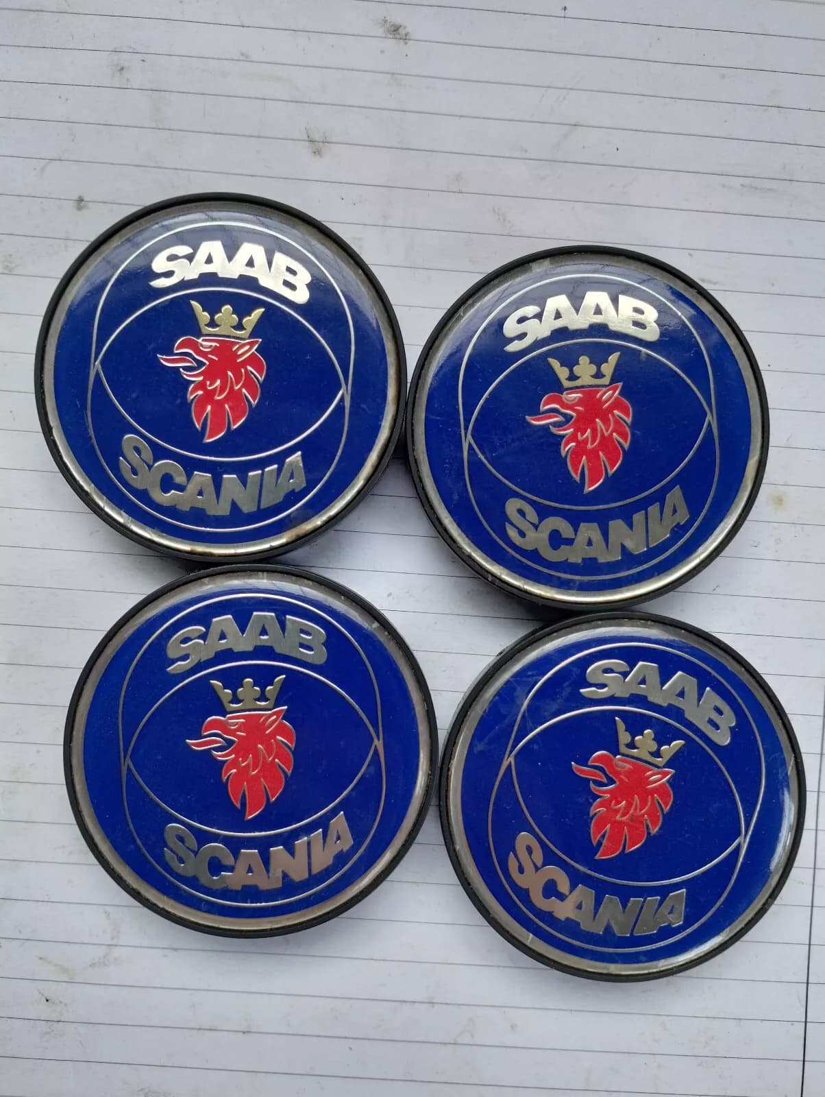 SAAB HUB CAP, CENTER CAP. 4 Pcs NR:4566311