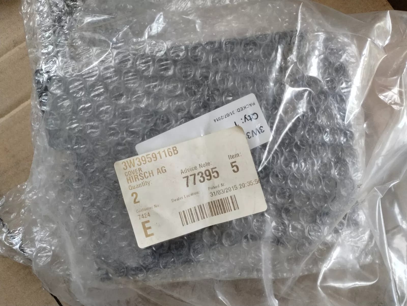 Bentley genuine COVER No:3W3959116B