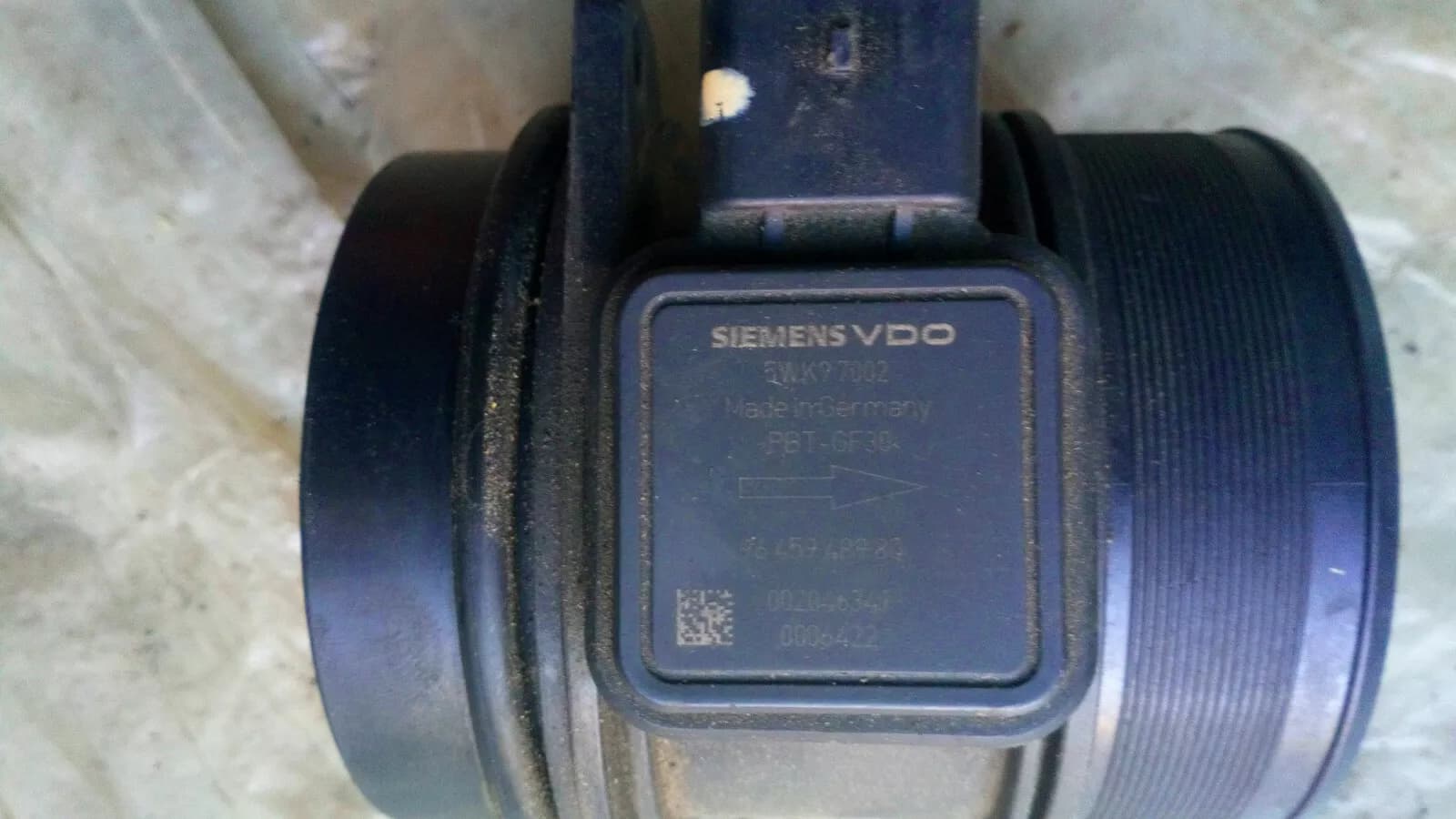 Peugeot 607 mass air flow sensor part no :9654948980