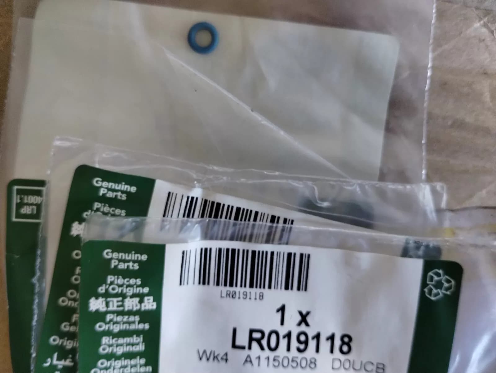 Genuine Jaguar, Land Rover, O ring 11 pcs no: LR019118