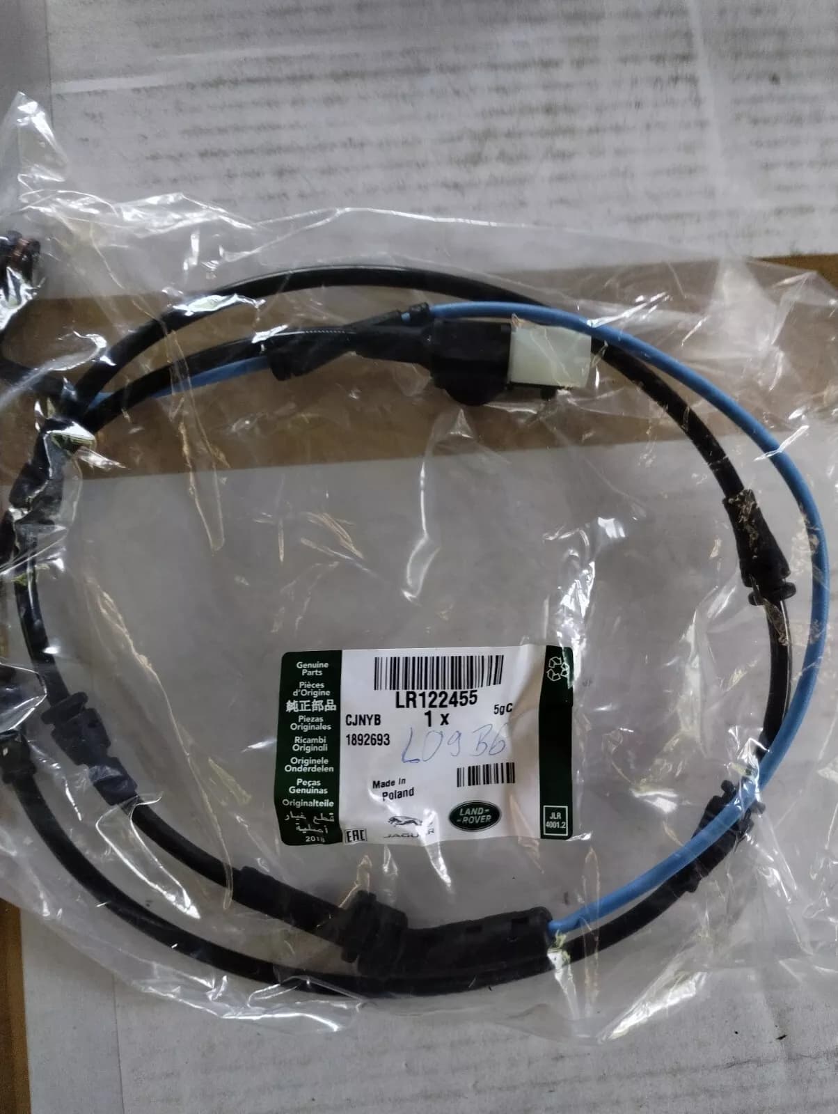 Jaguar, Land Rover, genuine sensor No:LR122455