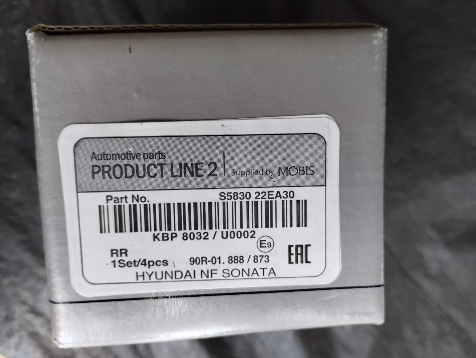 Mobis Original Hyundai, Pad set No: S583022EA30