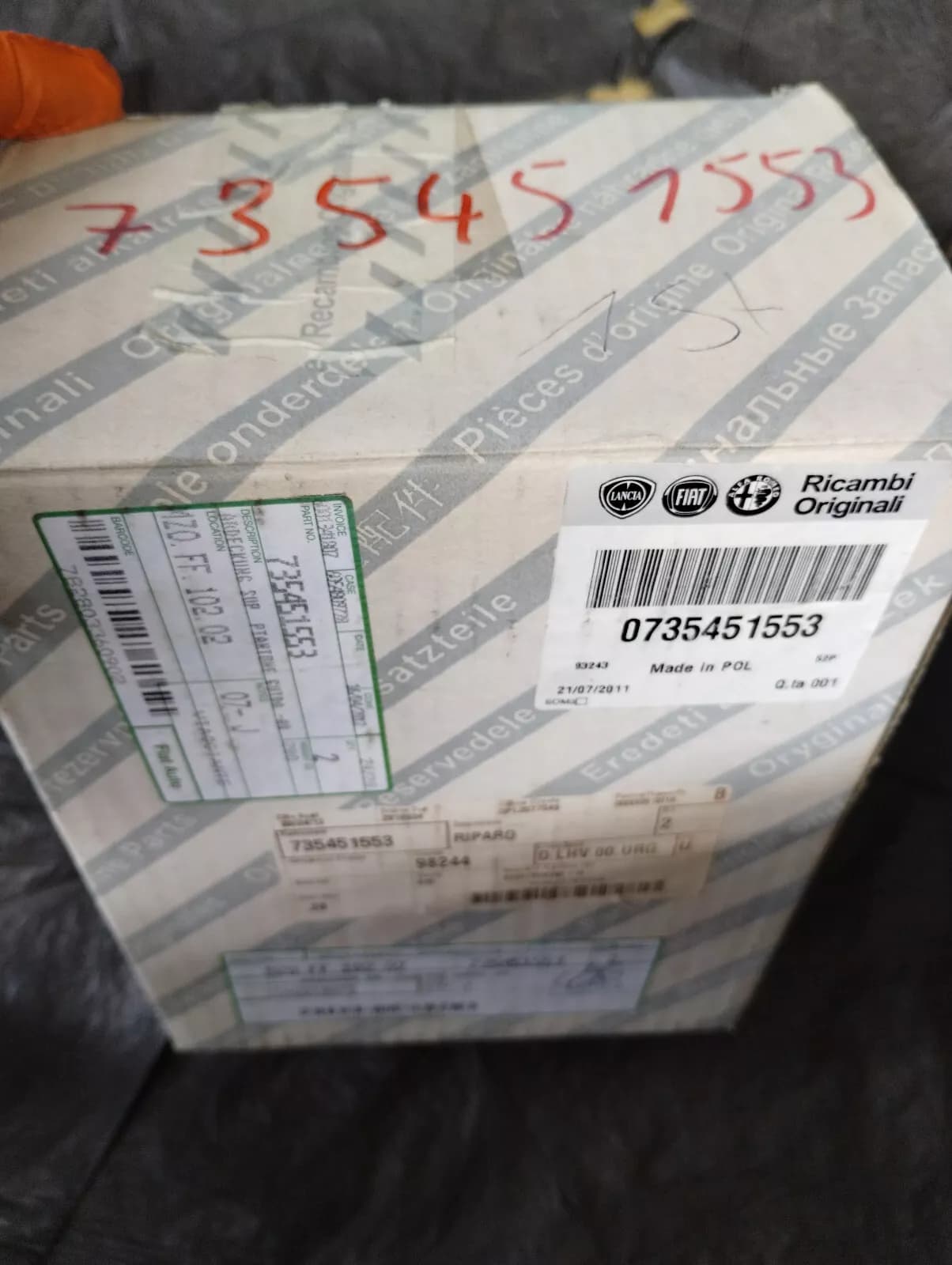 Genuine Fiat steering cowl No : 735451553