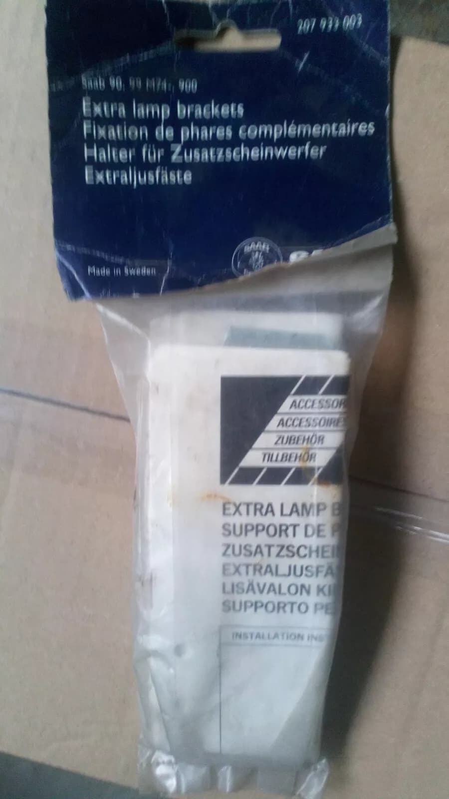 Saab Extra lamp brackets, Additional No:207933003