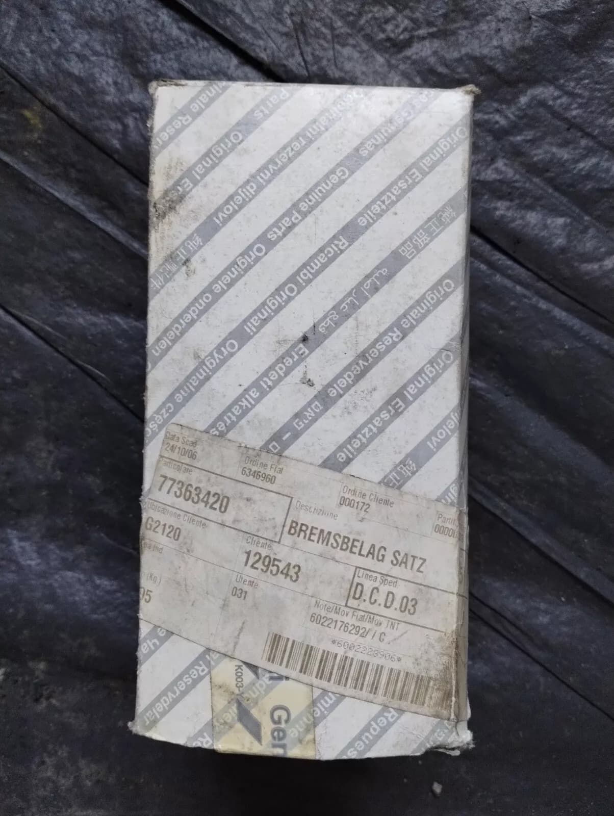 Genuine Fiat, PAD SET Nr: 77363420