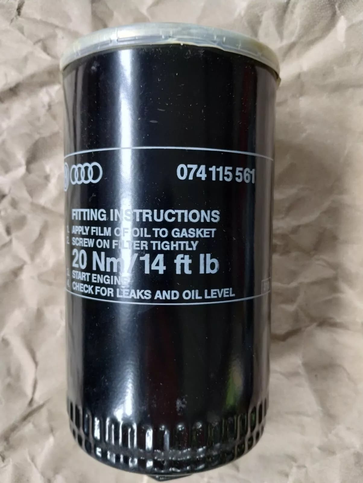 Genuine Volkswagen / Audi Filter 2 pcs No : 074115561