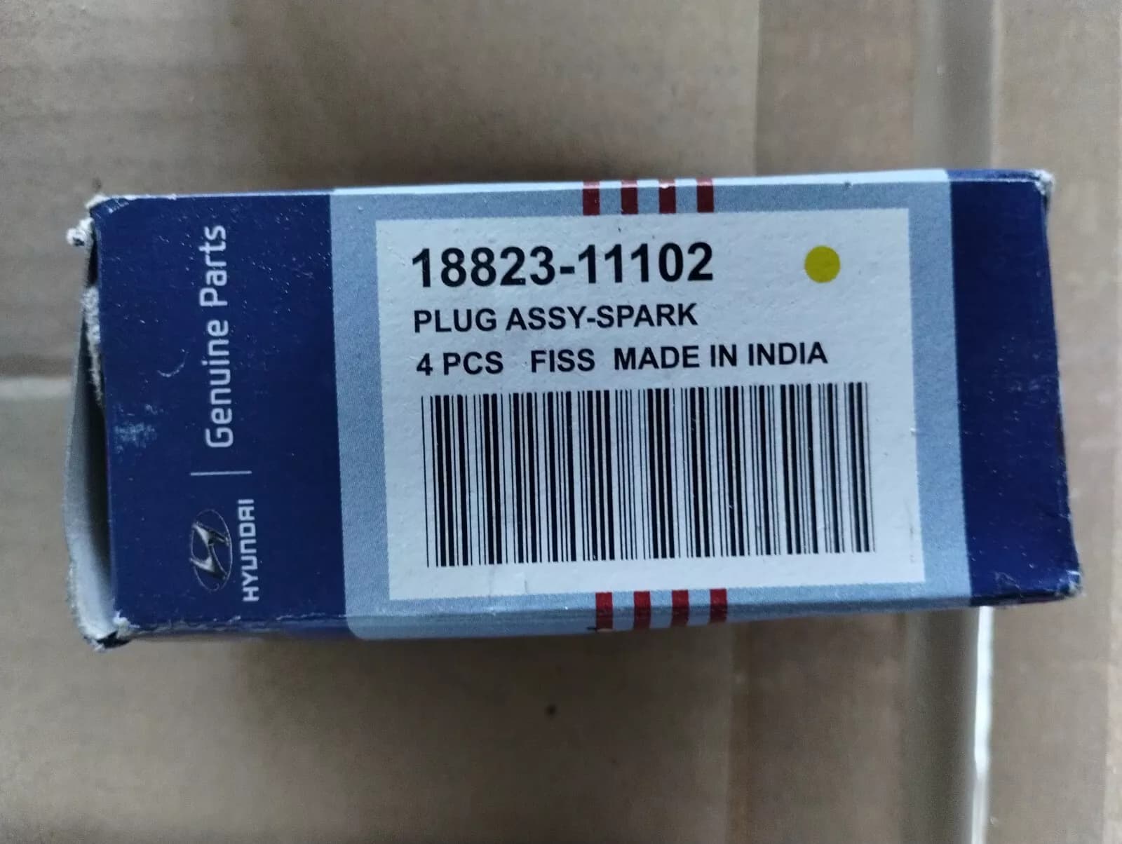 Genuine Hyundai PLUG ASSY-SPARK 4 pcs No: 1882311102