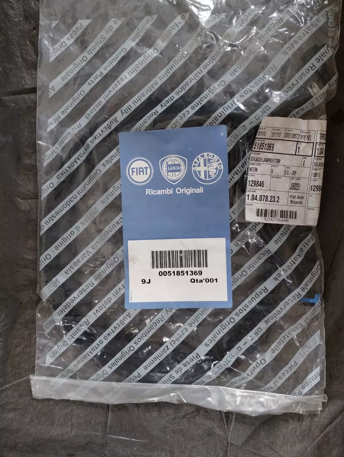 Genuine Fiat hose No : 51851369