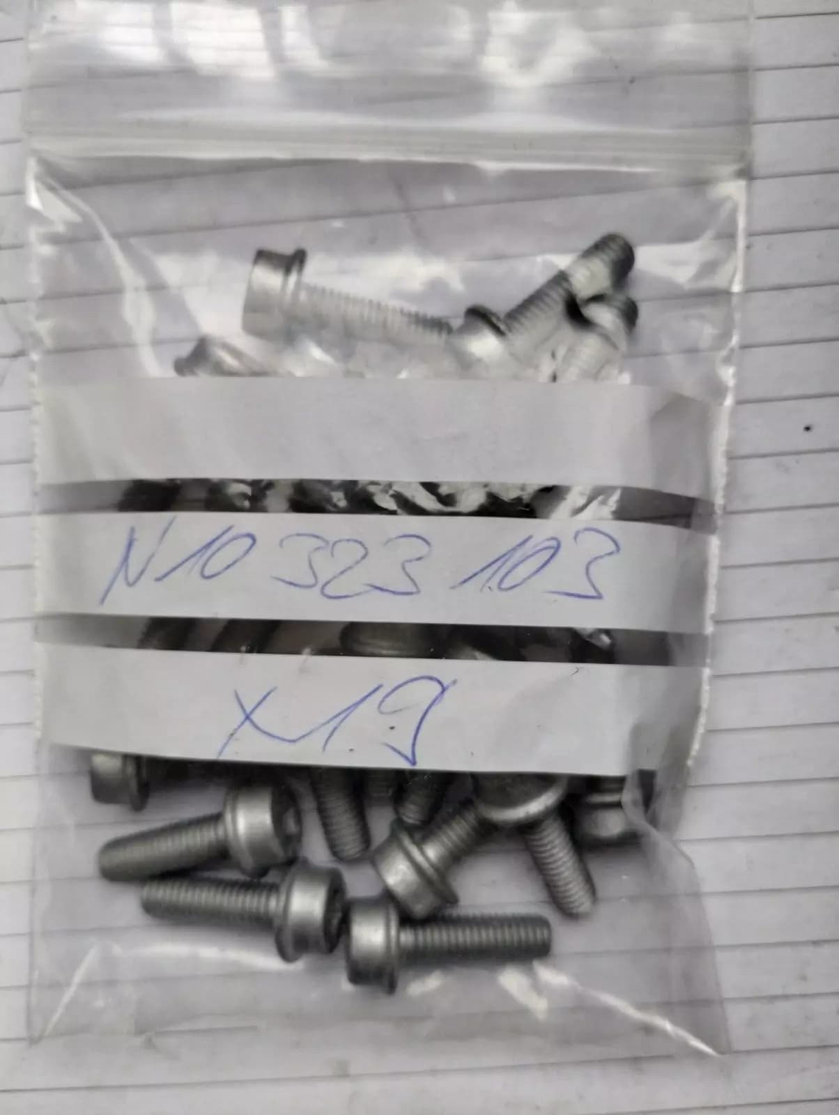 ORIGINAL VW GROUP PARTS, SOCKET HEAD BOLT WITH INN 19 PCS No: N10323103