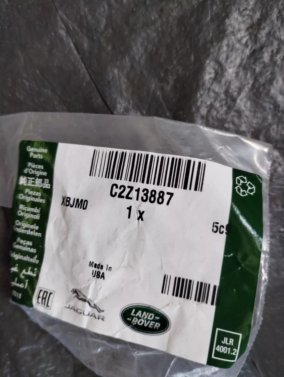 Genuine Jaguar, Land Rover, bolt 4 Pcs Nr: C2Z13887