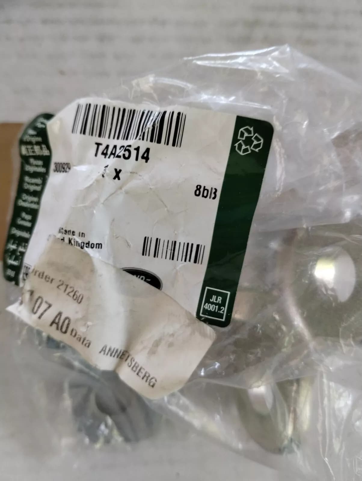 Jaguar, Land Rover, genuine hinge, door No: T4A2514