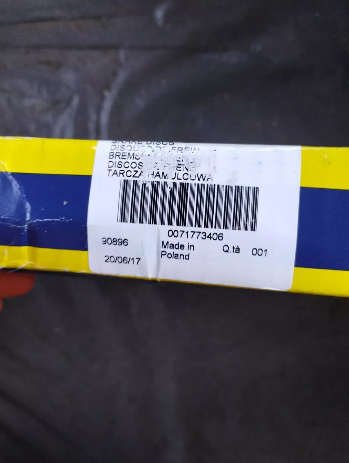 Genuine Fiat BRAKE DISC No: 71773406