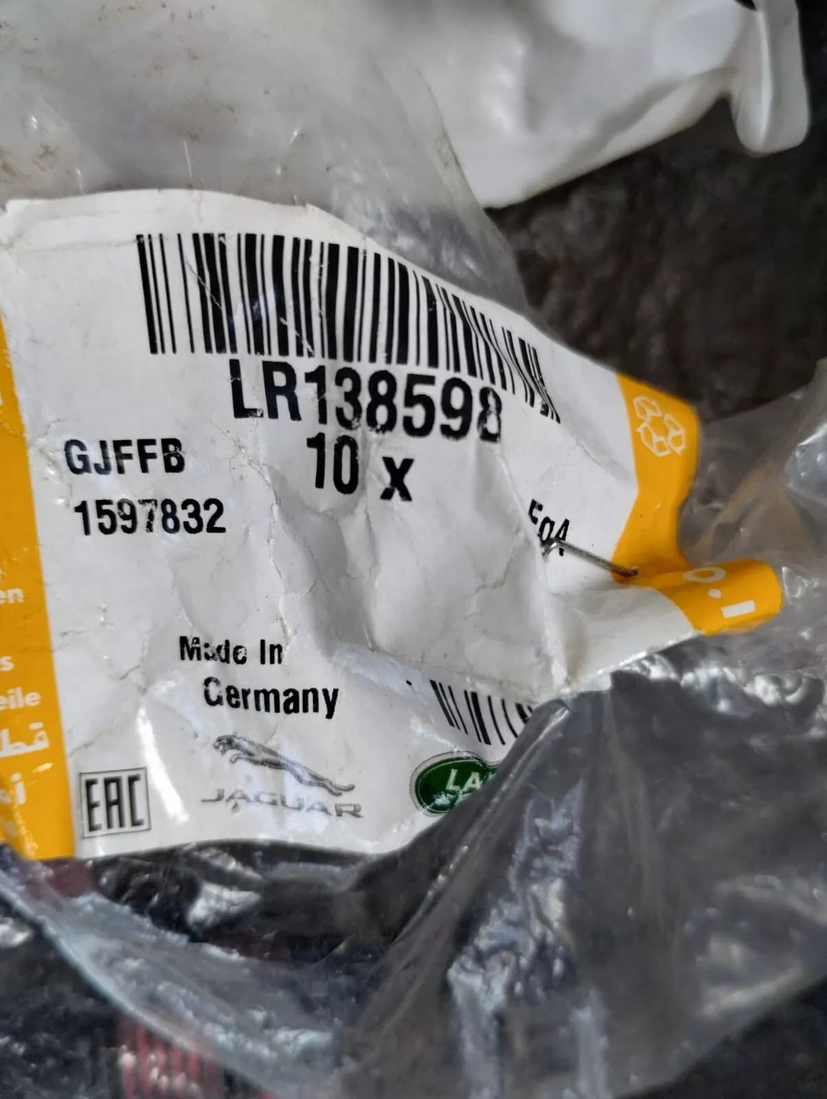 Genuine Jaguar, Land Rover, Bolt 4 Pcs Nr: LR138598