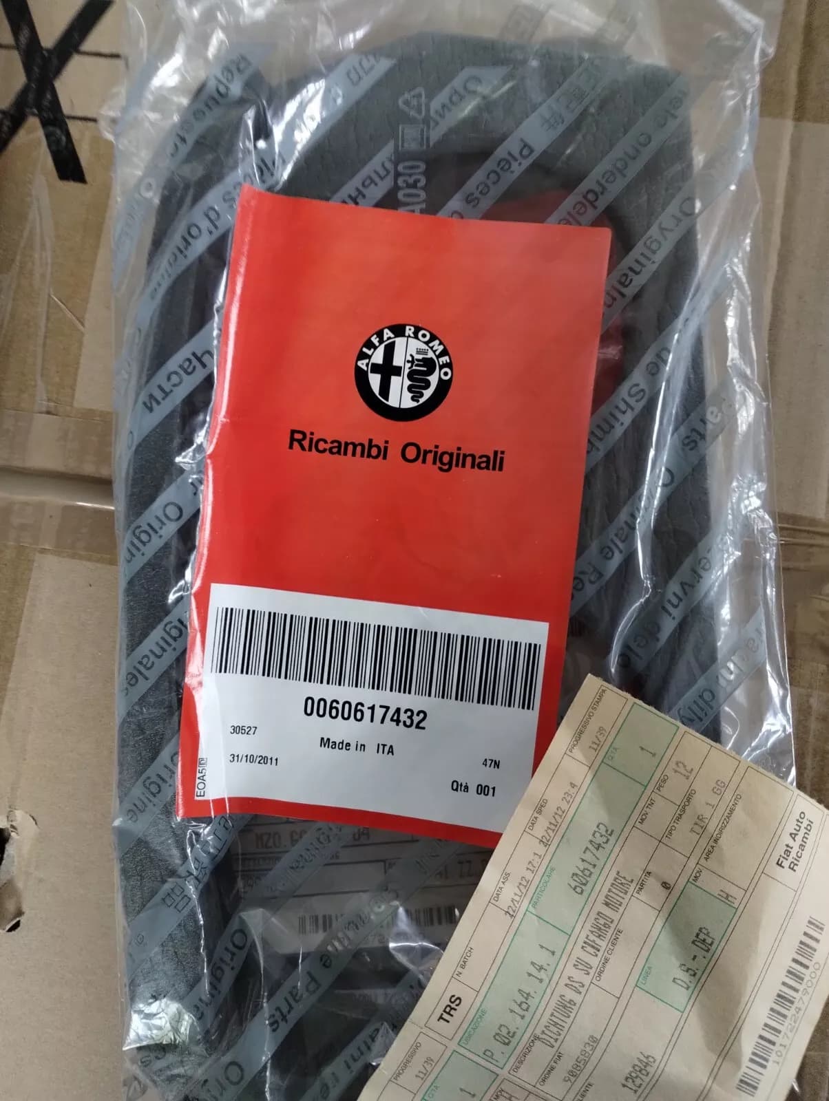 ALFA ROMEO genuine SEAL GASKET No: 60617432