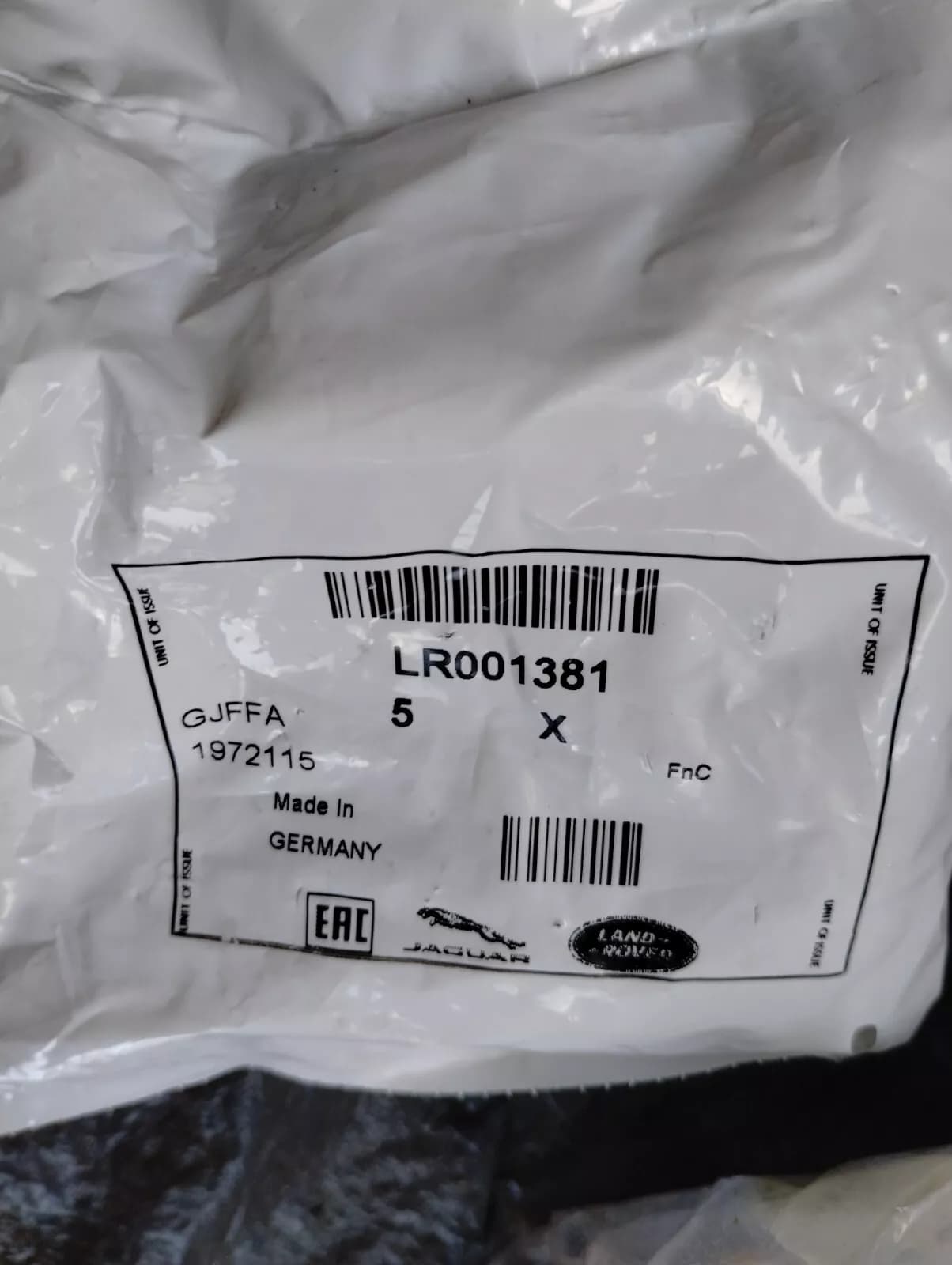 Genuine Jaguar, Land Rover, wheel nut 5 Pcs Nr: LR001381