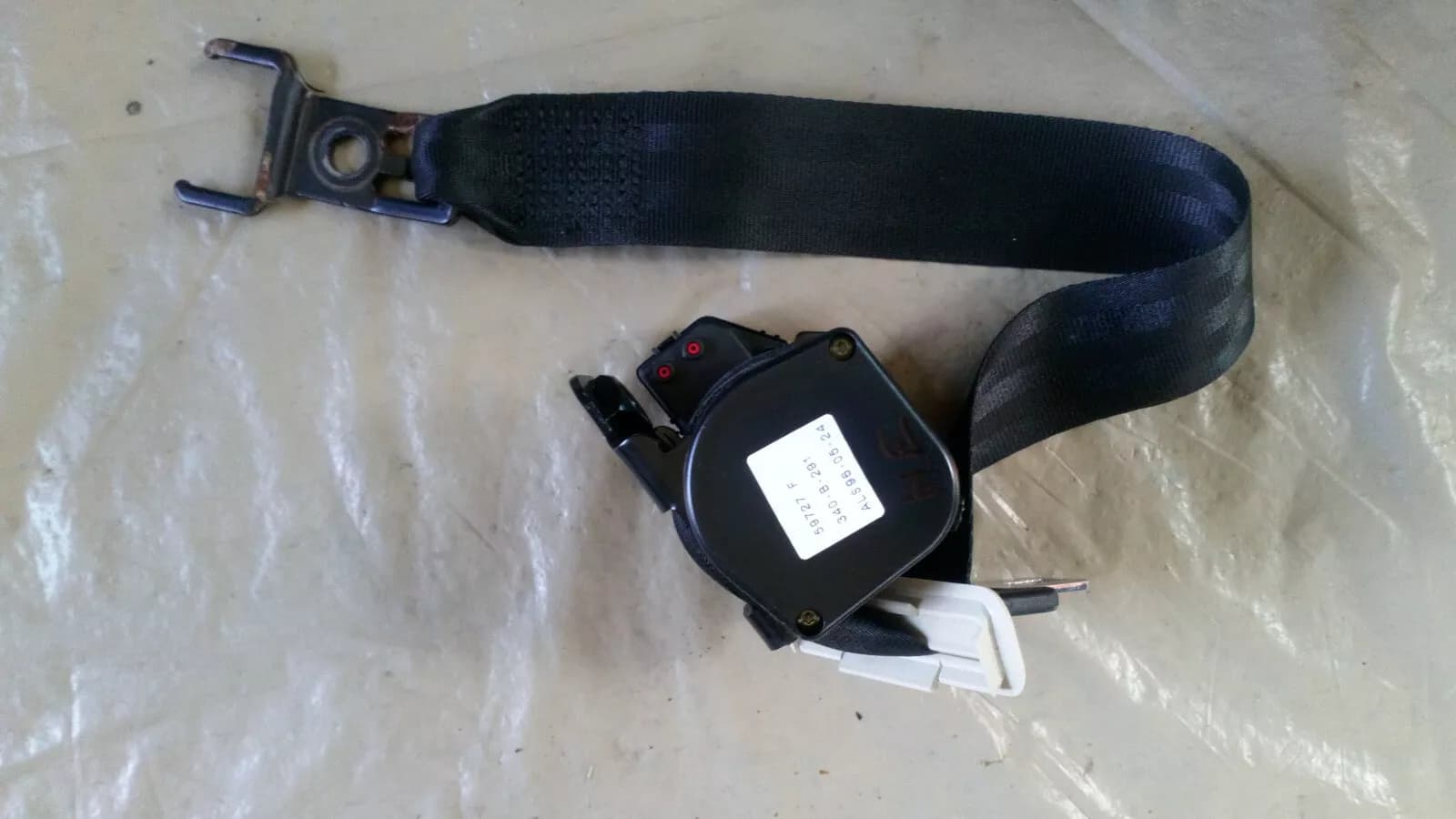 SAAB 9000 CSE, CDE, rear right seat belt, year 1996