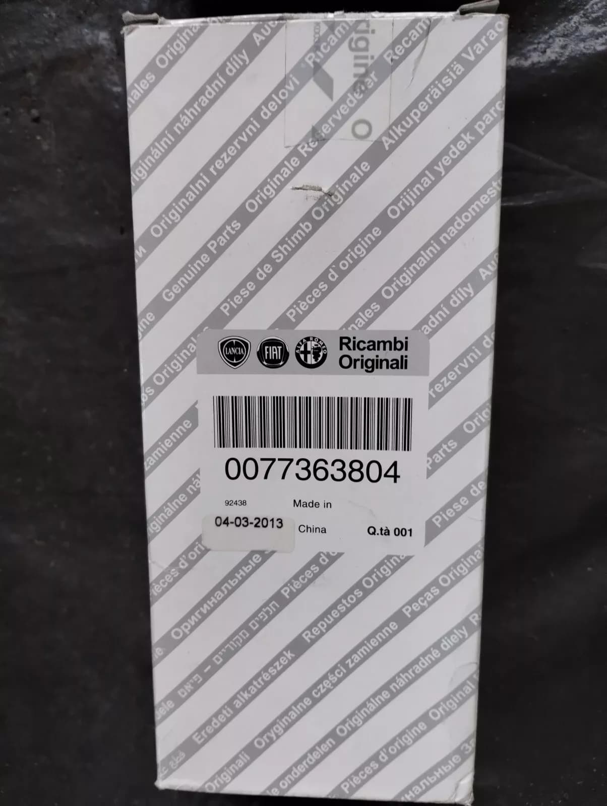 Genuine Fiat filter No : 77363804
