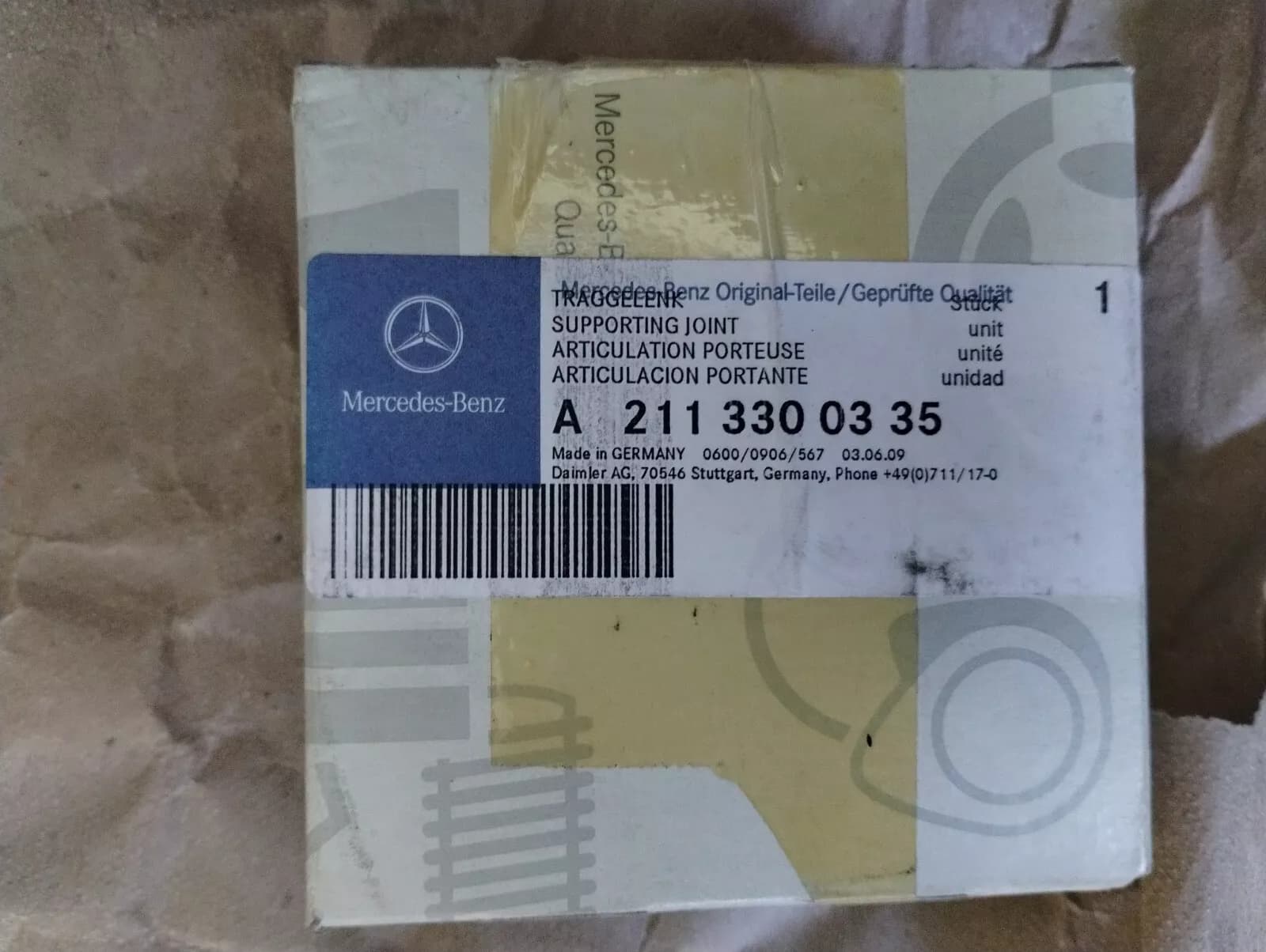 Genuine MERCEDES Supporting joint No: A2113300335