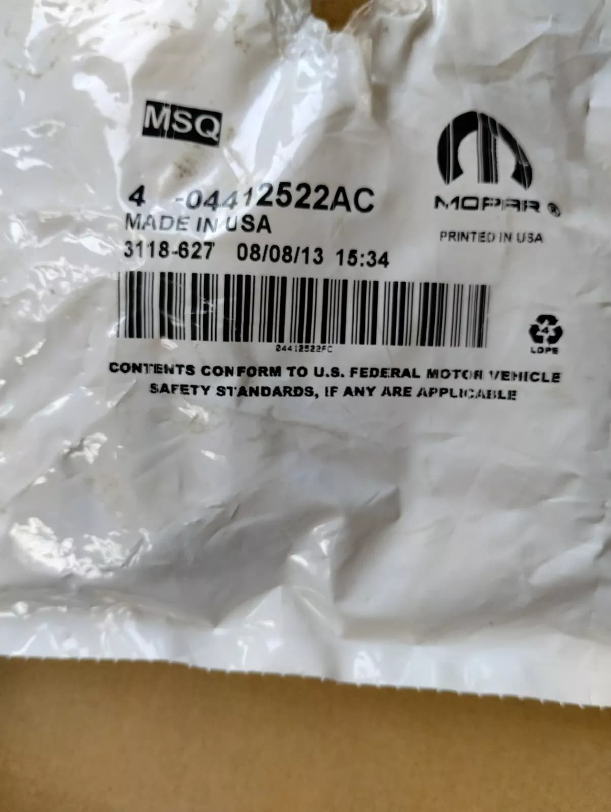 Genuine Fiat seal No: 4412522AC