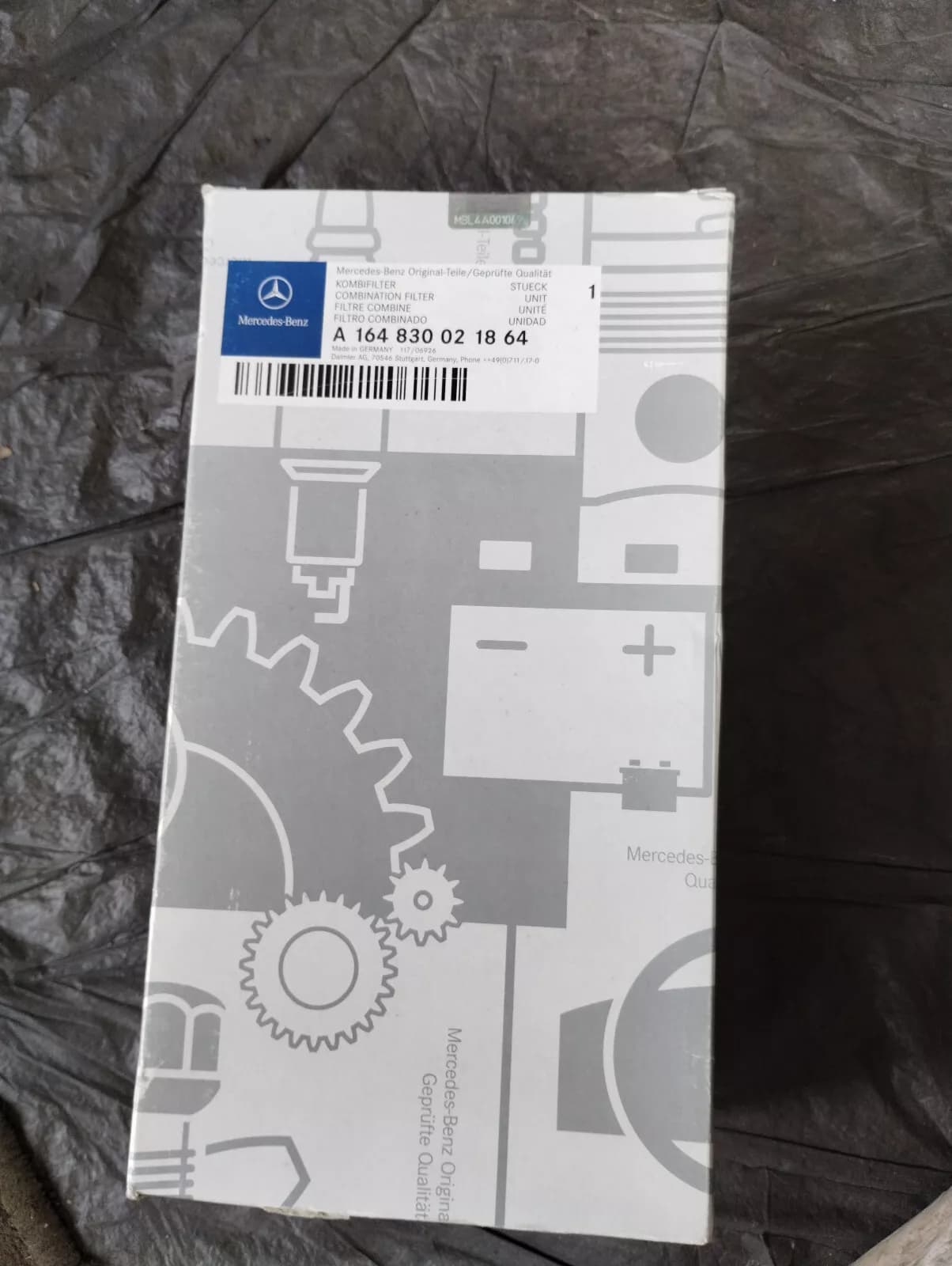 Mercedes genuine fliter NR: A164830021864