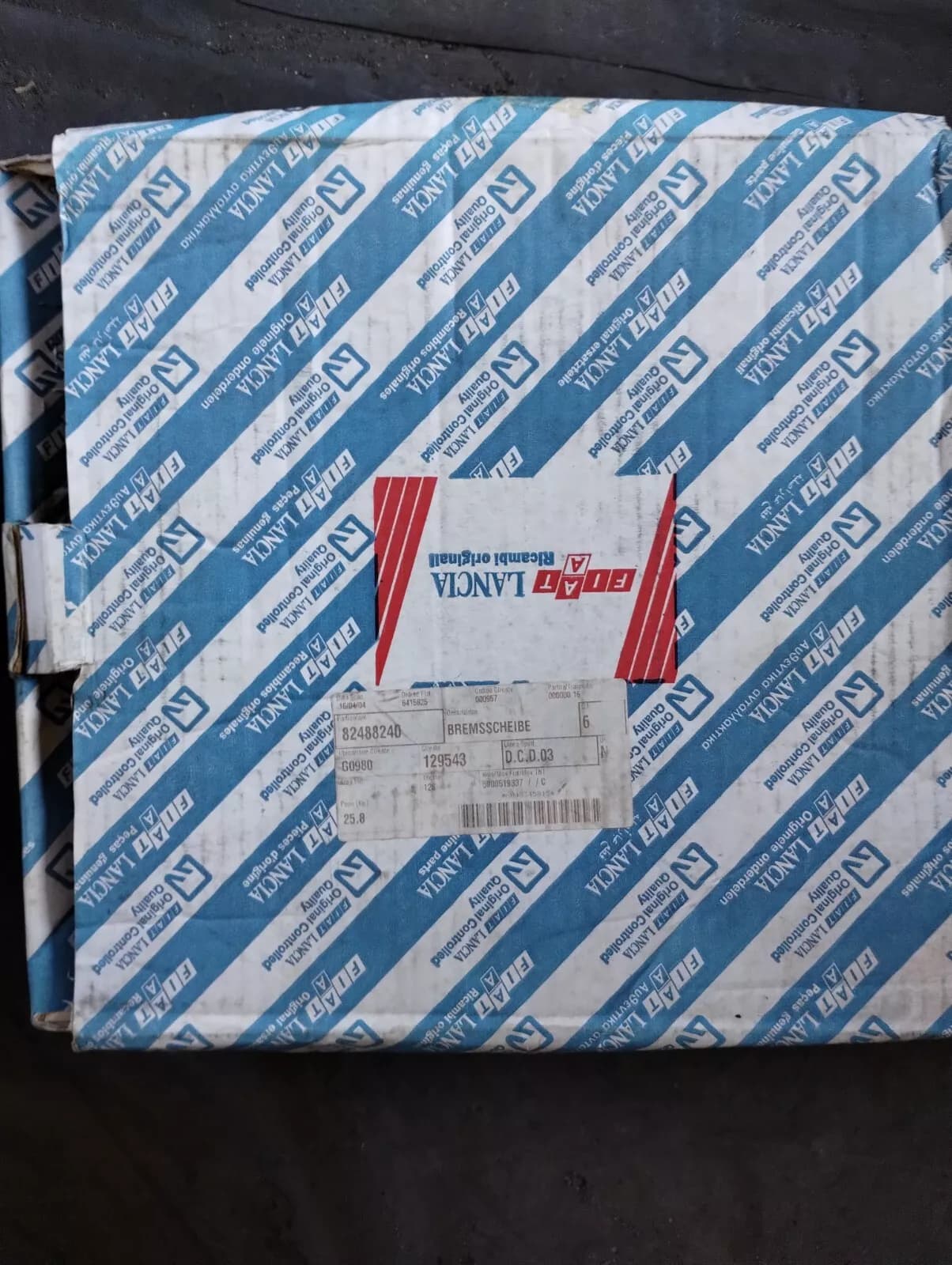 Genuine Fiat BRAKE DISC No: 82488240