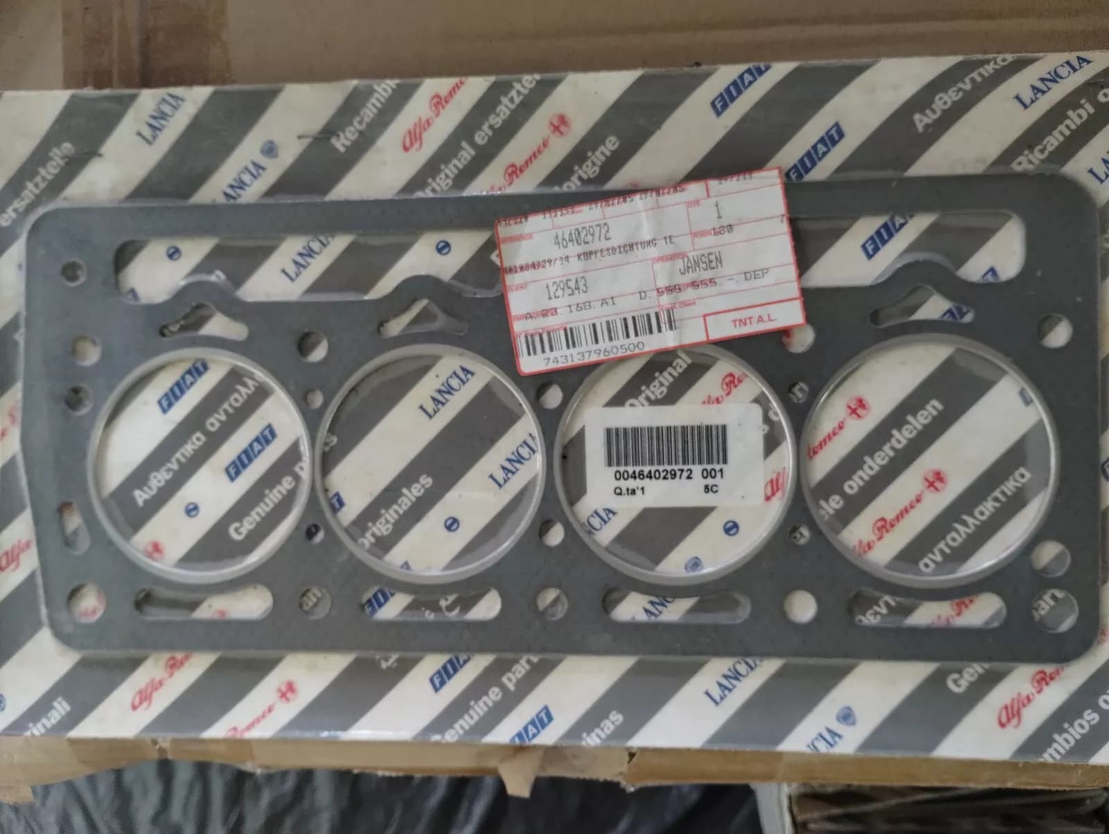 Genuine Fiat Head gasket No: 46402972