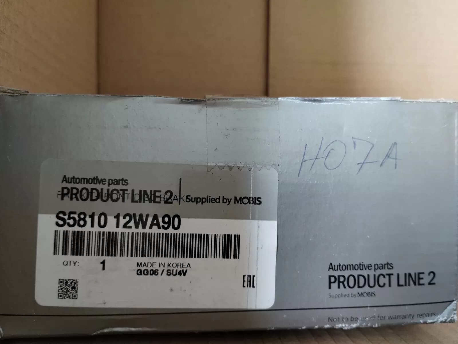 Mobis original Hyundai, Kia pad kit rear No: S58302A6A20